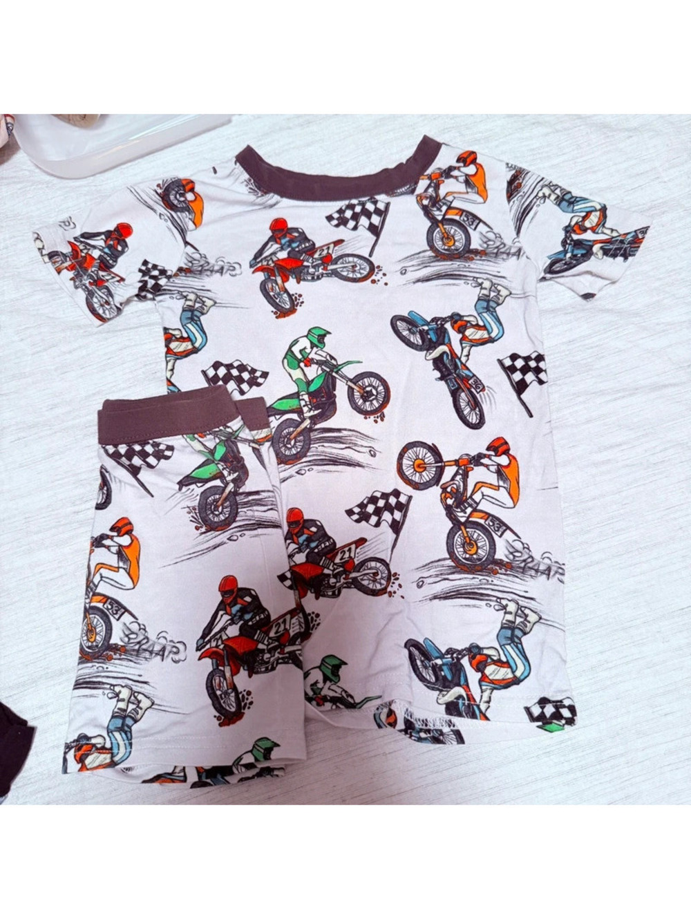 Fletch moto short sleeve shorts bamboo pajamas